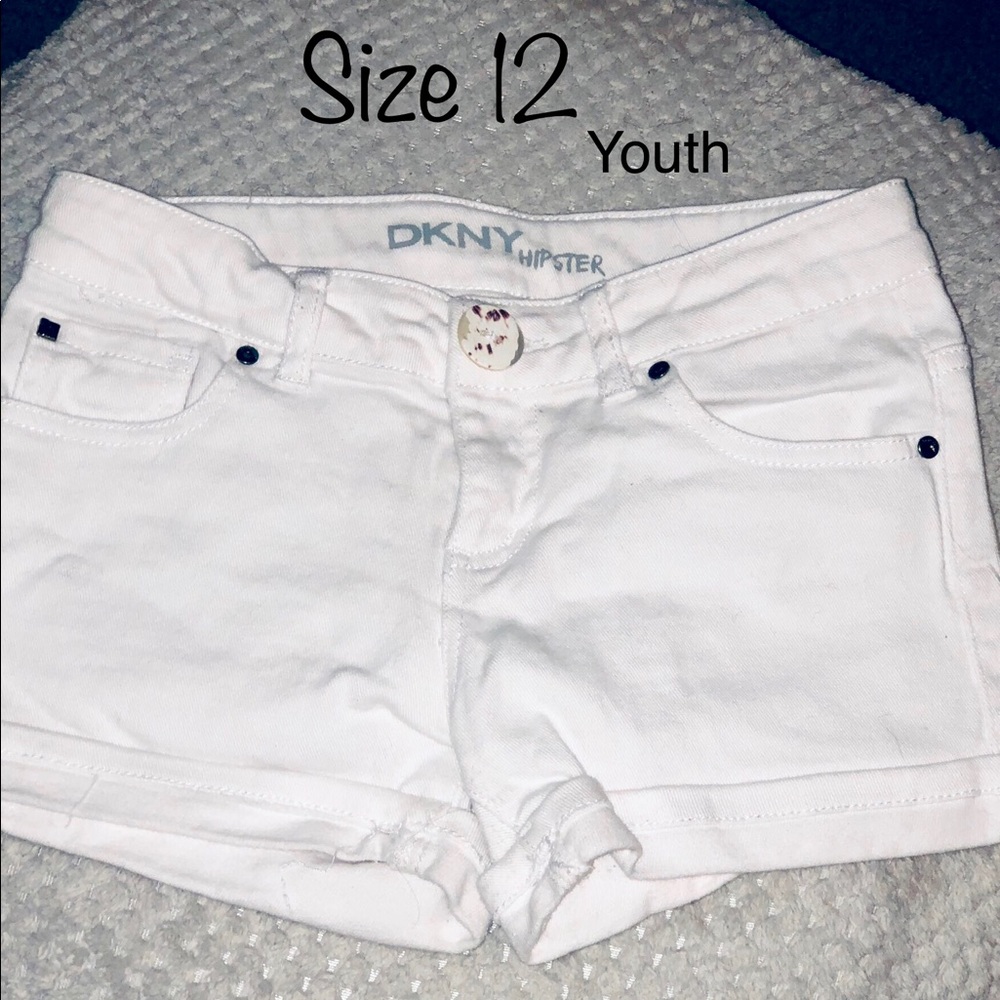 Size 12 youth white DKNY shorts